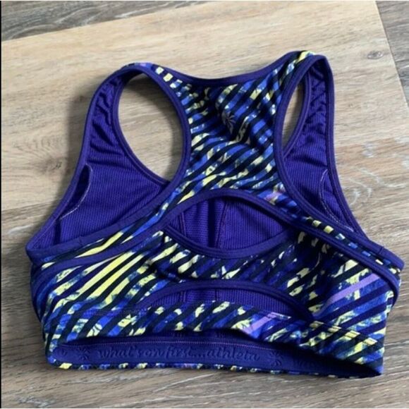 Athleta sports bra size small cutout back workout yoga exercise wear - Picture 4 of 7